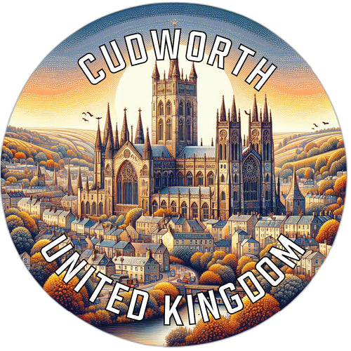 Cudworth United Kingdom Souvenir Die Cut Flat Magnet 2-Inch