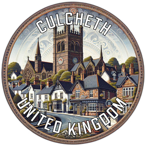 Culcheth United Kingdom Souvenir Die Cut Flat Magnet 2-Inch