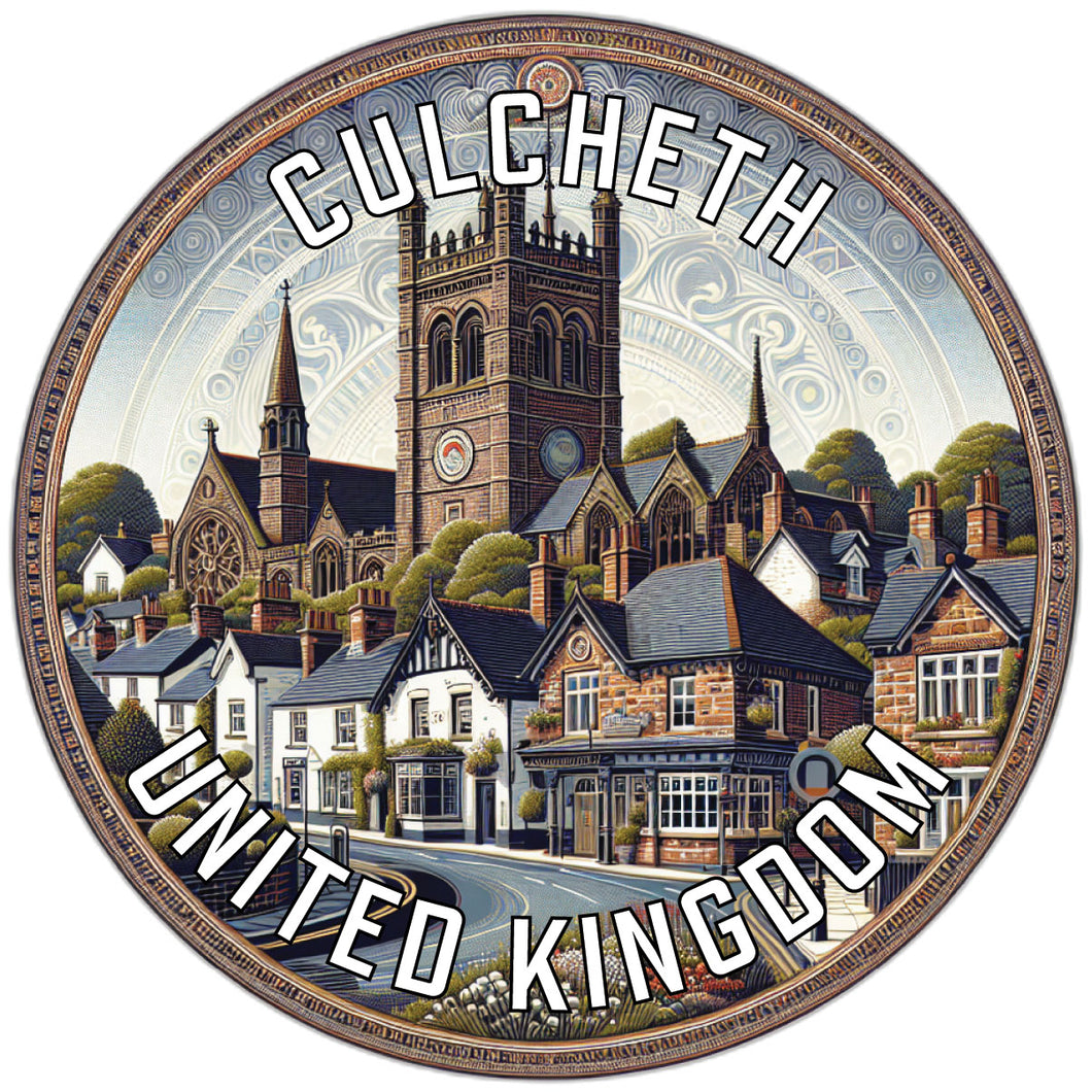 Culcheth United Kingdom Souvenir Die Cut Flat Magnet 2-Inch