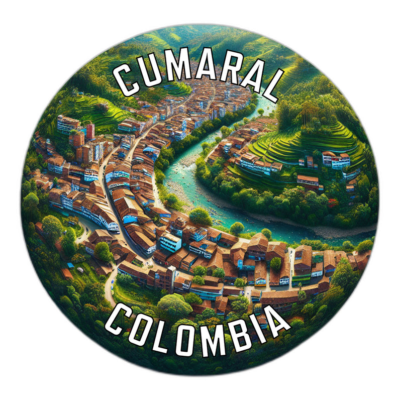 Cumaral Colombia Souvenir Die Cut Flat Magnet 2-Inch