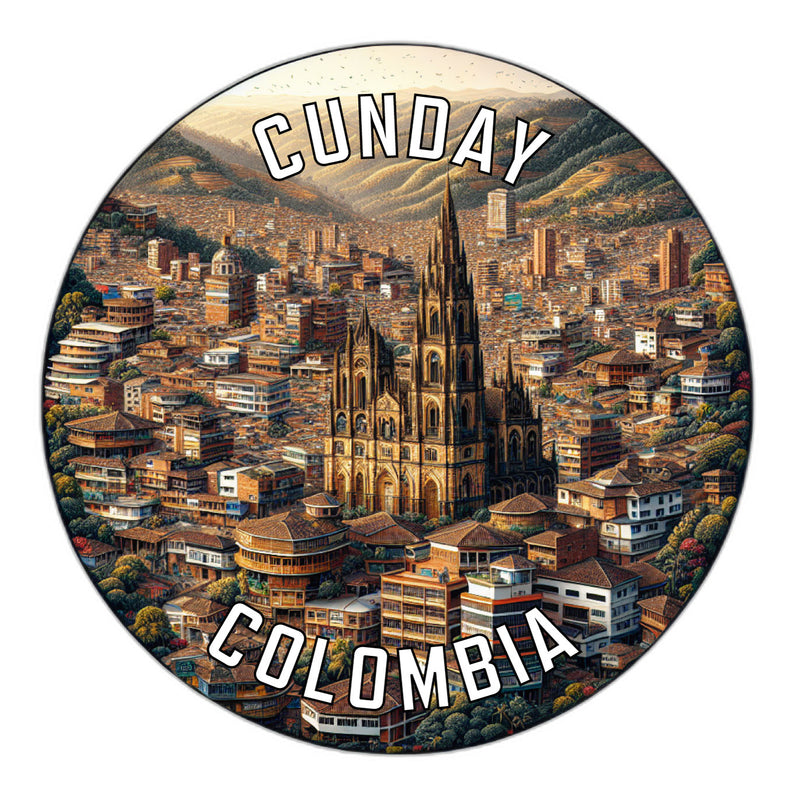 Cunday Colombia Souvenir Die Cut Flat Magnet 2-Inch