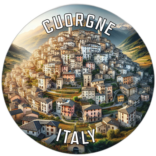 Cuorgne Italy Souvenir Die Cut Flat Magnet 6-Inch