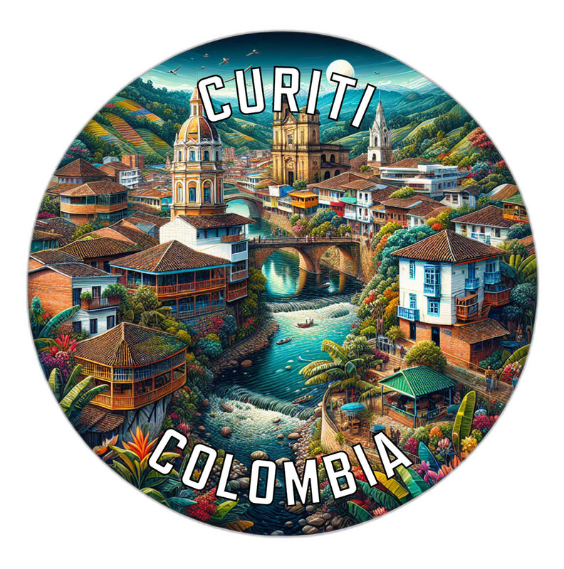 Curiti Colombia Souvenir Vinyl Decal Sticker 2-Inch