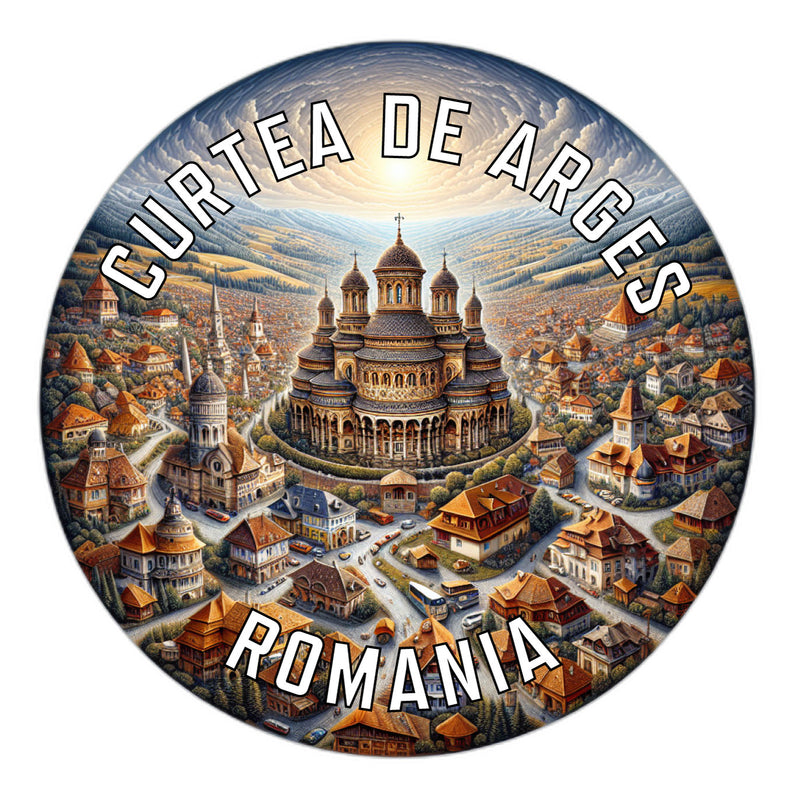 Curtea de Arges Romania Souvenir Die Cut Flat Magnet 6-Inch