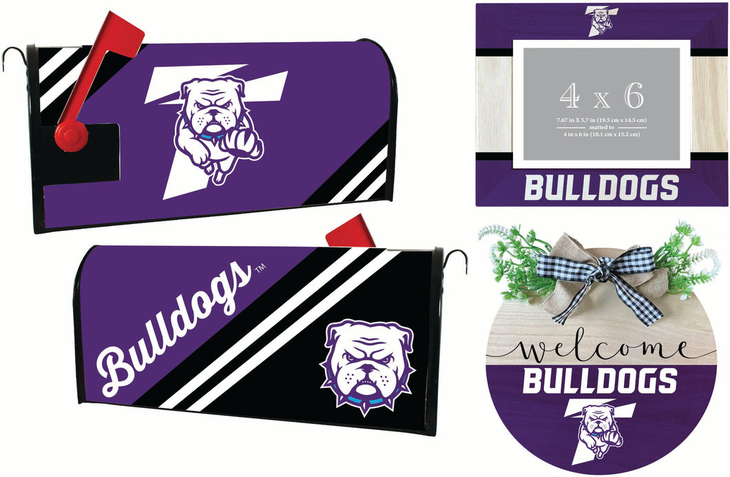 Truman State University Officially Licensed Home Decor Pack - Magnetic Mailbox Cover, Wooden Welcome Wreath Sign & Photo Frame 