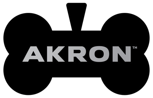 Akron Zips Dog Tag Matte Black Bone-shaped Engraved Officially Licensed 