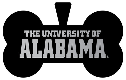 Alabama Crimson Tide Dog Tag Matte Black Bone-shaped Engraved Officially Licensed 