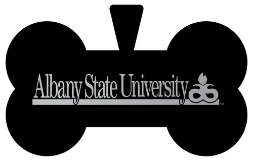 Albany State University Dog Tag Matte Black Bone-shaped Engraved Officially Licensed 
