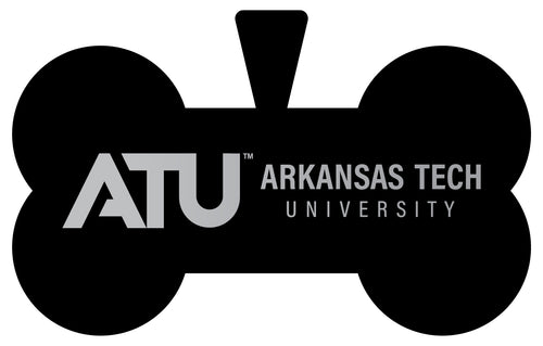 Arkansas Tech University Dog Tag Matte Black Bone-shaped Engraved Officially Licensed 
