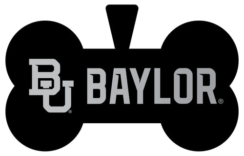 Baylor Bears Dog Tag Matte Black Bone-shaped Engraved Officially Licensed 