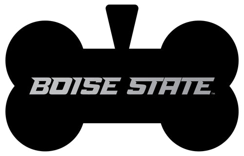 Boise State Broncos Dog Tag Matte Black Bone-shaped Engraved Officially Licensed 