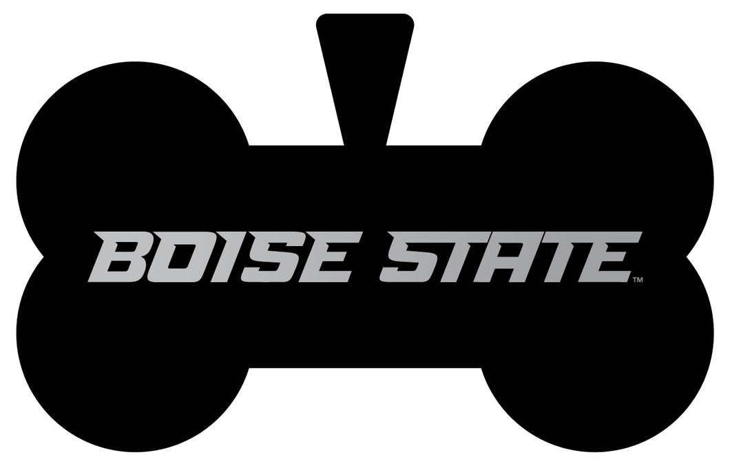 Boise State Broncos Dog Tag Matte Black Bone-shaped Engraved Officially Licensed 