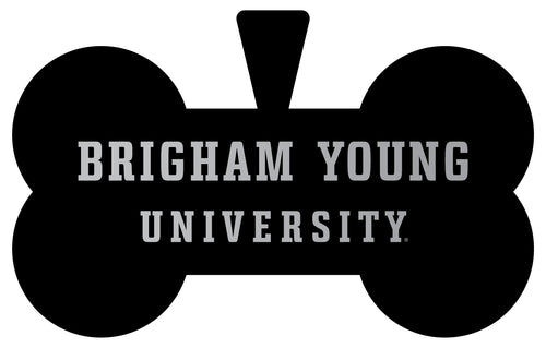 Brigham Young Cougars Dog Tag Matte Black Bone-shaped Engraved Officially Licensed 