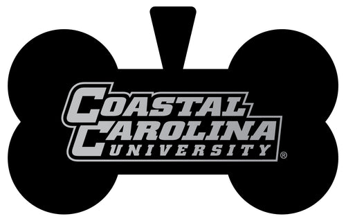 Coastal Carolina University Dog Tag Matte Black Bone-shaped Engraved Officially Licensed 