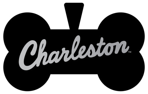 College of Charleston Dog Tag Matte Black Bone-shaped Engraved Officially Licensed 