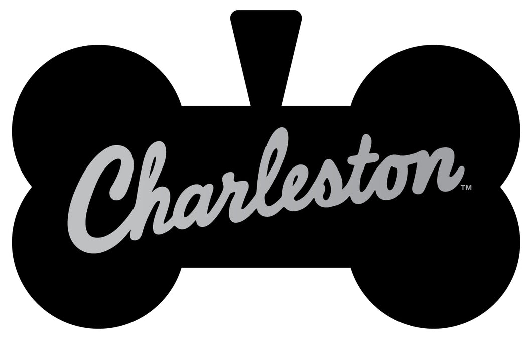 College of Charleston Dog Tag Matte Black Bone-shaped Engraved Officially Licensed 