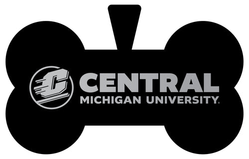 Central Michigan University Dog Tag Matte Black Bone-shaped Engraved Officially Licensed 