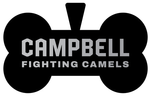 Campbell University Fighting Camels Dog Tag Matte Black Bone-shaped Engraved Officially Licensed 