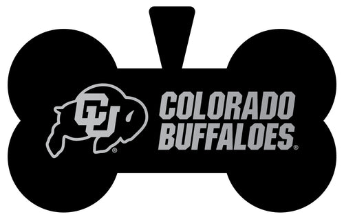 Colorado Buffaloes Dog Tag Matte Black Bone-shaped Engraved Officially Licensed 