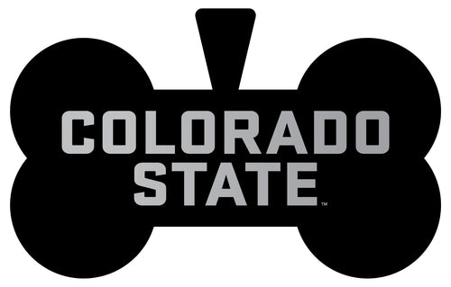 Colorado State Rams Dog Tag Matte Black Bone-shaped Engraved Officially Licensed 