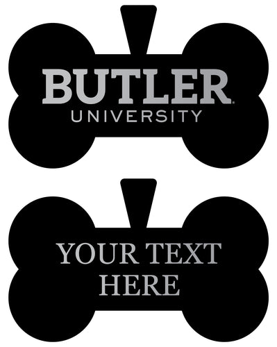 Butler Bulldogs Personalized Matte Black Bone Dog Tag – Engraved Officially Licensed Collegiate Pet ID 
