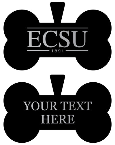 Elizabeth City State University Personalized Matte Black Bone Dog Tag – Engraved Officially Licensed Collegiate Pet ID 