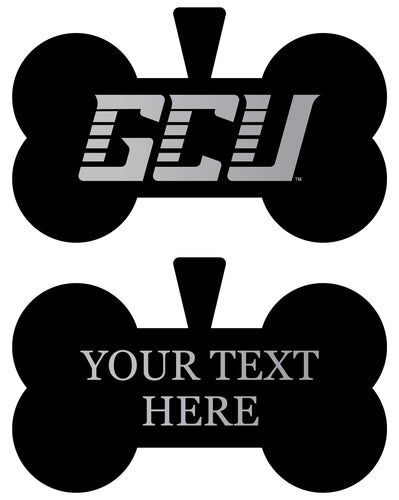 Grand Canyon University Lopes Personalized Matte Black Bone Dog Tag – Engraved Officially Licensed Collegiate Pet ID 