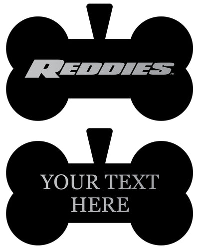 Henderson State Reddies Personalized Matte Black Bone Dog Tag – Engraved Officially Licensed Collegiate Pet ID 
