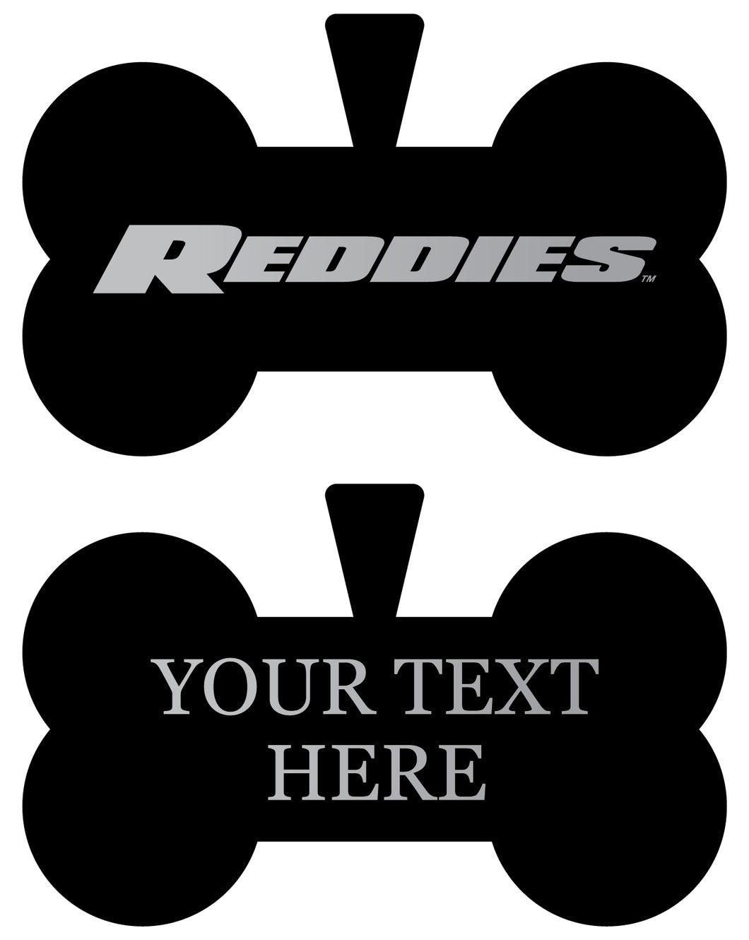 Henderson State Reddies Personalized Matte Black Bone Dog Tag – Engraved Officially Licensed Collegiate Pet ID 