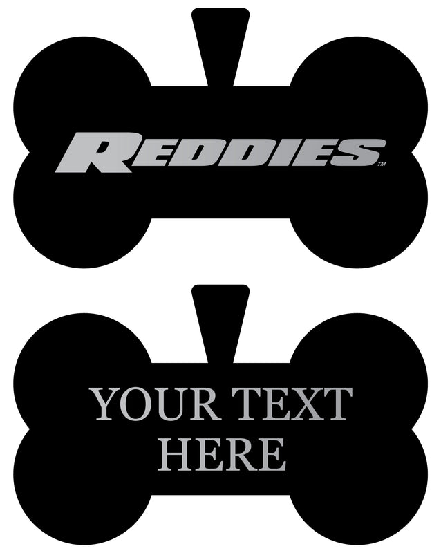 Henderson State Reddies Personalized Matte Black Bone Dog Tag – Engraved Officially Licensed Collegiate Pet ID 