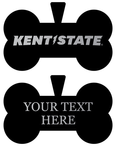 Kent State University Personalized Matte Black Bone Dog Tag – Engraved Officially Licensed Collegiate Pet ID 