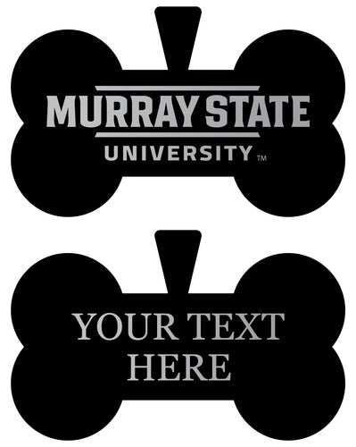 Murray State University Personalized Matte Black Bone Dog Tag – Engraved Officially Licensed Collegiate Pet ID 