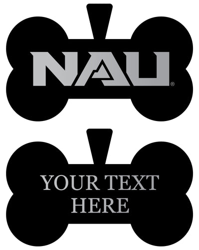 Northern Arizona University Personalized Matte Black Bone Dog Tag – Engraved Officially Licensed Collegiate Pet ID 