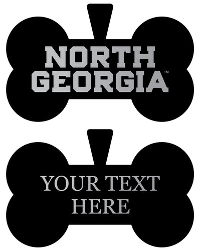 North Georgia Nighhawks Personalized Matte Black Bone Dog Tag – Engraved Officially Licensed Collegiate Pet ID 