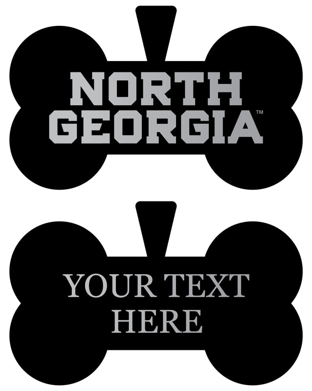 North Georgia Nighhawks Personalized Matte Black Bone Dog Tag – Engraved Officially Licensed Collegiate Pet ID 