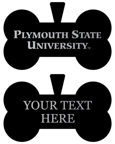 Plymouth State University Personalized Matte Black Bone Dog Tag – Engraved Officially Licensed Collegiate Pet ID 