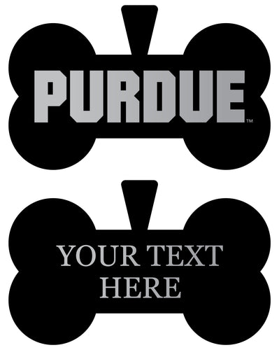 Purdue Boilermakers Personalized Matte Black Bone Dog Tag – Engraved Officially Licensed Collegiate Pet ID 