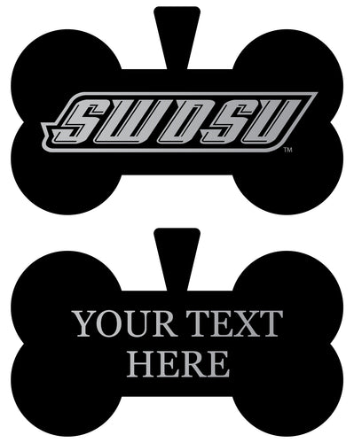 Southwestern Oklahoma State University Personalized Matte Black Bone Dog Tag – Engraved Officially Licensed Collegiate Pet ID 