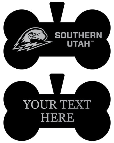 Southern Utah University Personalized Matte Black Bone Dog Tag – Engraved Officially Licensed Collegiate Pet ID 