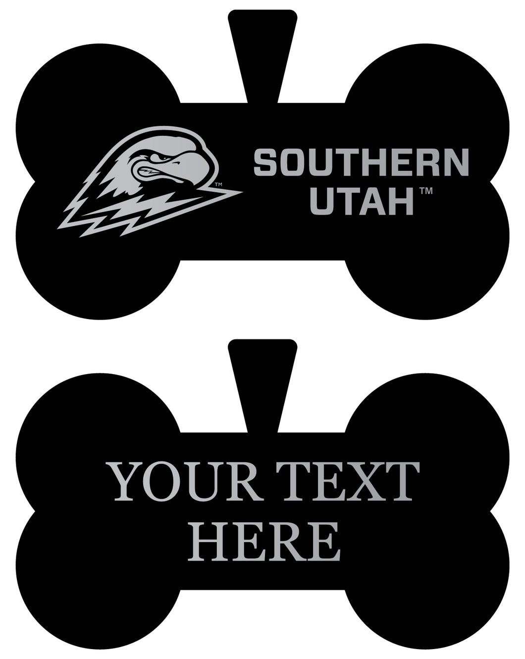 Southern Utah University Personalized Matte Black Bone Dog Tag – Engraved Officially Licensed Collegiate Pet ID 