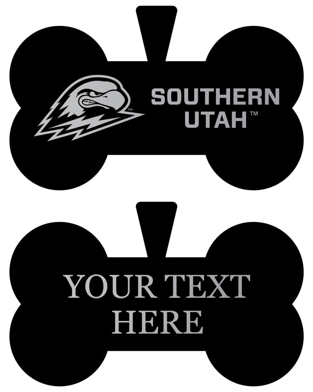 Southern Utah University Personalized Matte Black Bone Dog Tag – Engraved Officially Licensed Collegiate Pet ID 