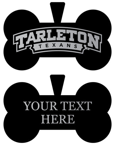 Tarleton State University Personalized Matte Black Bone Dog Tag – Engraved Officially Licensed Collegiate Pet ID 