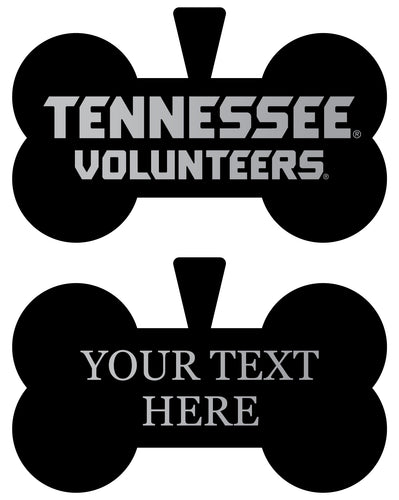 Tennessee Knoxville Personalized Matte Black Bone Dog Tag – Engraved Officially Licensed Collegiate Pet ID 