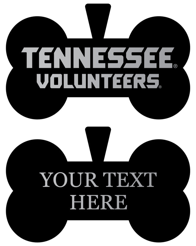 Tennessee Knoxville Personalized Matte Black Bone Dog Tag – Engraved Officially Licensed Collegiate Pet ID 