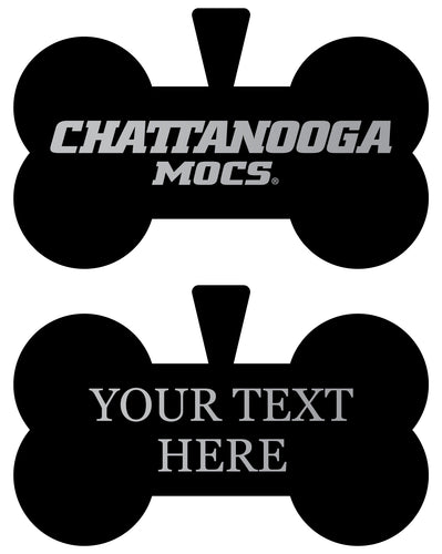 University of Tennessee at Chattanooga Personalized Matte Black Bone Dog Tag – Engraved Officially Licensed Collegiate Pet ID 