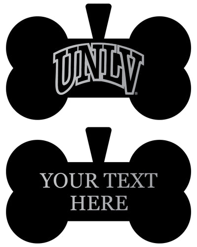 UNLV Rebels Personalized Matte Black Bone Dog Tag – Engraved Officially Licensed Collegiate Pet ID 