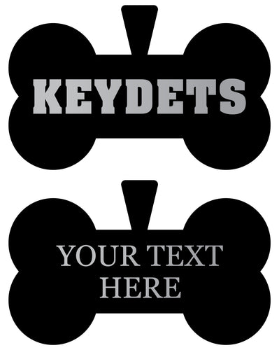 VMI Keydets Personalized Matte Black Bone Dog Tag – Engraved Officially Licensed Collegiate Pet ID 