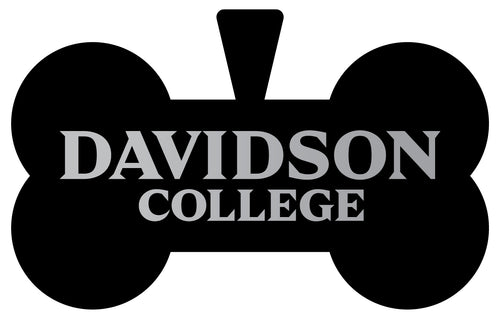 Davidson College Dog Tag Matte Black Bone-shaped Engraved Officially Licensed 