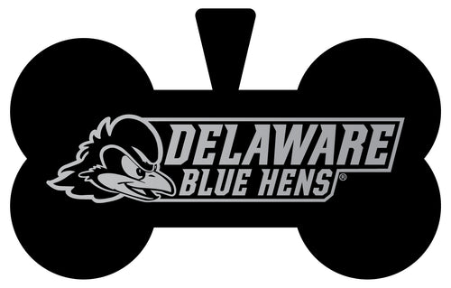 Delaware Blue Hens Dog Tag Matte Black Bone-shaped Engraved Officially Licensed 