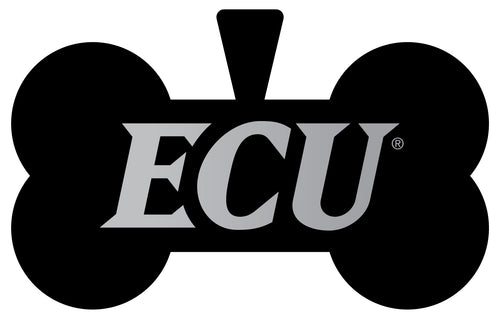 East Carolina Pirates Dog Tag Matte Black Bone-shaped Engraved Officially Licensed 